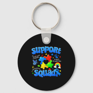 Support squad for women mum teacher adults autism key ring