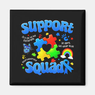 Support squad for women mum teacher adults autism magnet