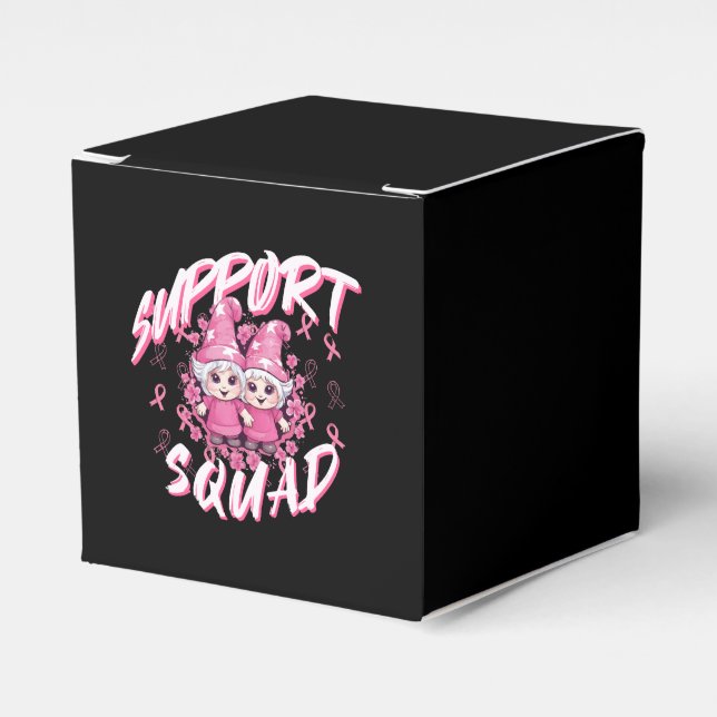 Support Squad Gnome Warrior Breast Cancer Awarenes Favour Box (Front Side)