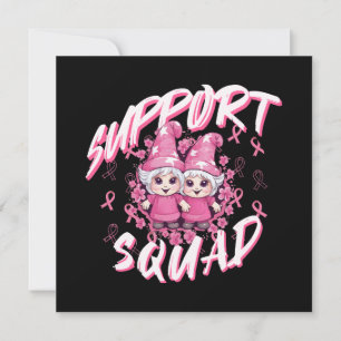 Support Squad Gnome Warrior Breast Cancer Awarenes Invitation
