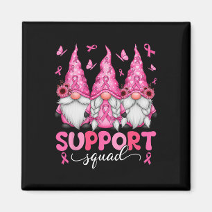 Support Squad Gnomes Breast Cancer Awareness Men W Magnet