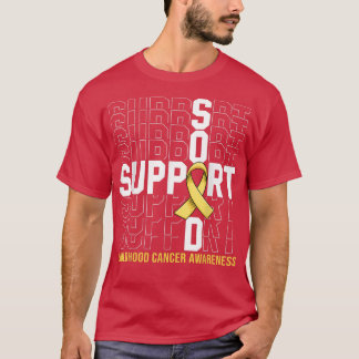 Support Squad Gold Ribbon Childhood Cancer Awarene T-Shirt