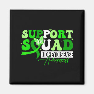 Support squad green butterfly ribbon chronic magnet