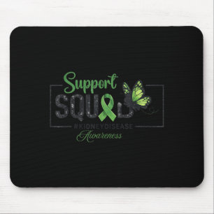 Support Squad Green Ribbon Butterfly Kidney Mouse Mat