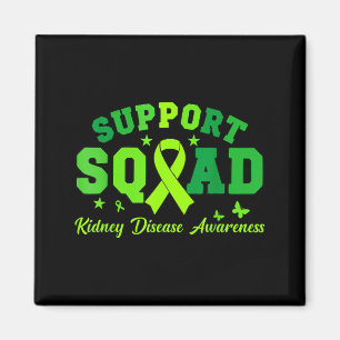 Support squad green ribbon butterfly pkd kidney magnet