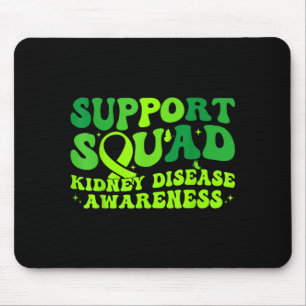 Support squad green ribbon butterfly pkd kidney mouse mat