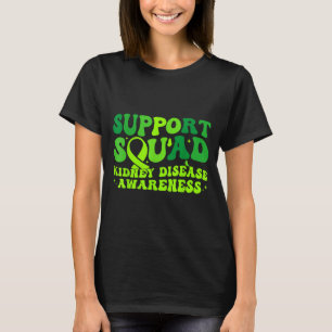 Support squad green ribbon butterfly pkd kidneySup T-Shirt