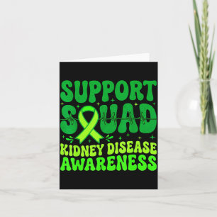Support Squad Green Ribbon Kidney Disease Card