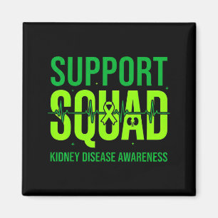 Support Squad Green Ribbon Kidney Disease Magnet