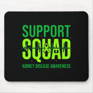 Support Squad Green Ribbon Kidney Disease Mouse Mat