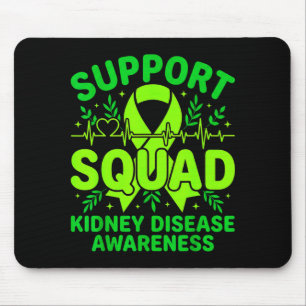 Support Squad Green Ribbon Kidney Disease Mouse Mat