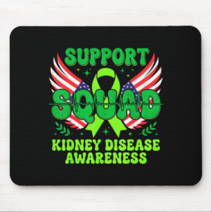 Support Squad Green Ribbon Kidney Disease Mouse Mat