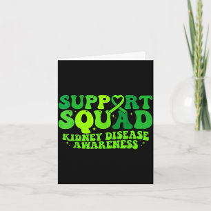 Support squad green ribbon pkd kidney disease card