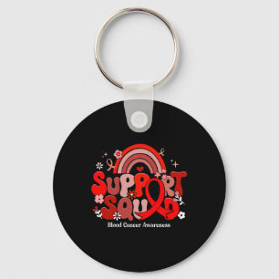 Support Squad Groovy Blood Cancer Awareness Gifts Key Ring