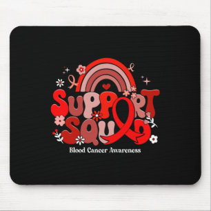 Support Squad Groovy Blood Cancer Awareness Gifts Mouse Mat