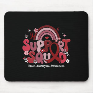 Support Squad Groovy Brain Aneurysm Awareness Gift Mouse Mat