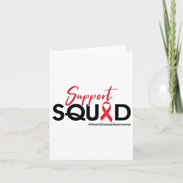 Support Squad - Heart Disease Awareness  Card (Front)