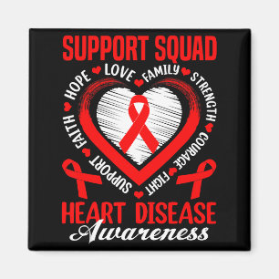 Support Squad Heart Disease Awareness Supporter Re Magnet