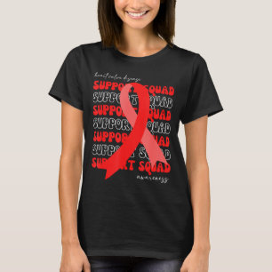 Support Squad Heart Valve Disease Awareness Red Ri T-Shirt