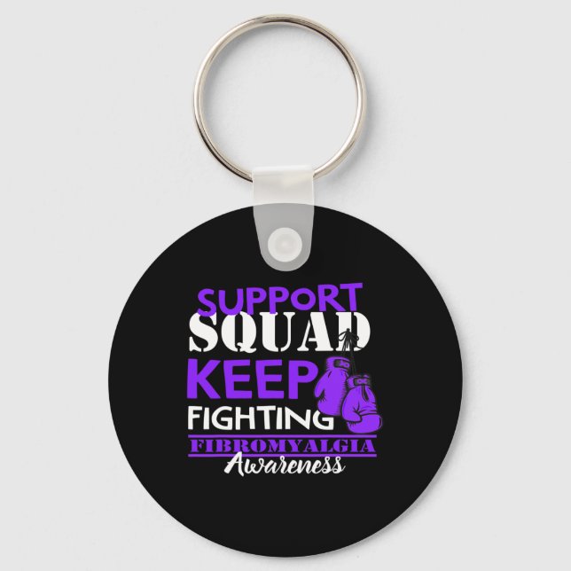 Support Squad I Chronic Pain Response Fibromyalgia Key Ring (Front)