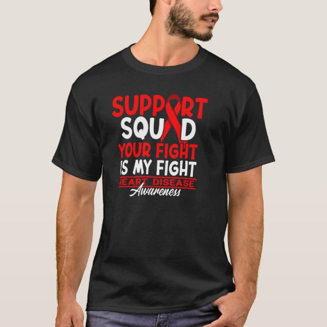 Support Squad I Coronary Bypass Surgery Open Heart T-Shirt (Front)