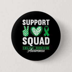 Support Squad I Gluten Free Coeliac Celiac Disease 6 Cm Round Badge