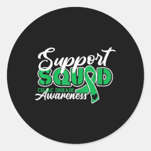 Support Squad I Gluten Free Coeliac Celiac Disease Classic Round Sticker