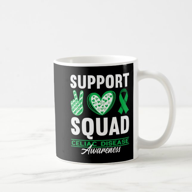 Support Squad I Gluten Free Coeliac Celiac Disease Coffee Mug (Right)
