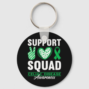 Support Squad I Gluten Free Coeliac Celiac Disease Key Ring