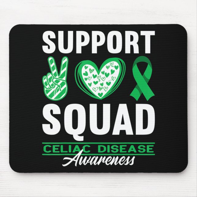 Support Squad I Gluten Free Coeliac Celiac Disease Mouse Mat (Front)