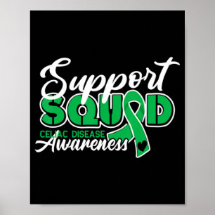 Support Squad I Gluten Free Coeliac Celiac Disease Poster