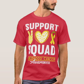 Support Squad I Gold Awareness Ribbon I Childhood  T-Shirt