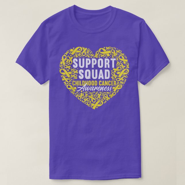 Support Squad I Gold Awareness Ribbon I Childhood  T-Shirt (Design Front)