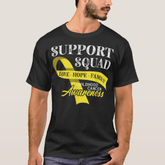 Support Squad I Gold Awareness Ribbon I Childhood  T-Shirt