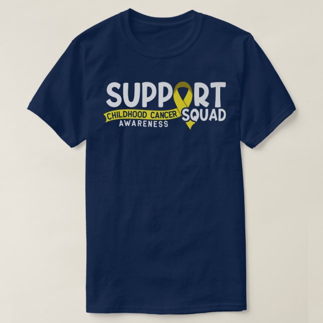 Support Squad I Gold Awareness Ribbon I Childhood  T-Shirt (Design Front)