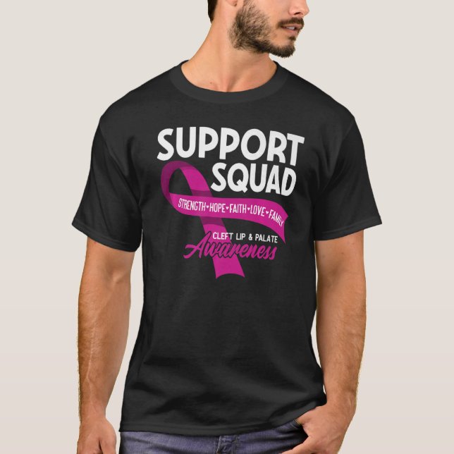 Support Squad I Orofacial Birth Defect Cleft Lip & T-Shirt (Front)
