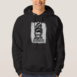 Support Squad I Zebra Ribbon I Ehlers Danlos Syndr Hoodie