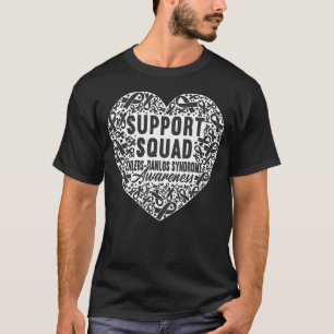 Support Squad I Zebra Ribbon I Ehlers Danlos Syndr T-Shirt