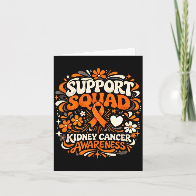 Support squad kidney cancer awareness orange card (Front)