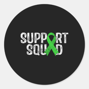 Support Squad Kidney Disease Awareness Classic Round Sticker