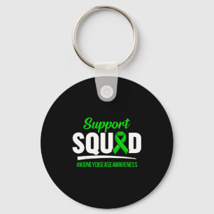Support squad kidney disease awareness key ring
