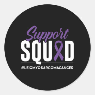 Support Squad Leiomyosarcoma Cancer Awareness Gift Classic Round Sticker
