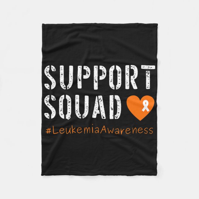 Support Squad Leukaemia Awareness 1  Fleece Blanket (Front)