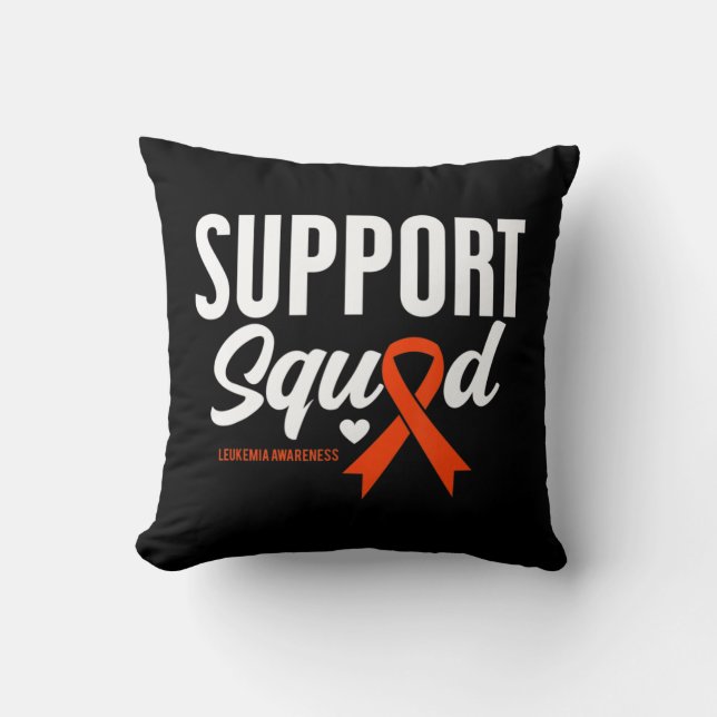 Support Squad Leukaemia Awareness  Cushion (Front)