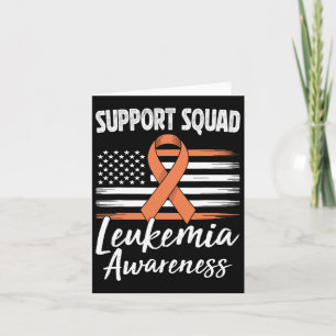 Support Squad Leukaemia Awareness Orange Ribbon Bl Card