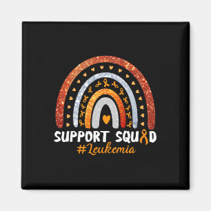 Support Squad Leukaemia Awareness Orange Ribbon Ra Magnet