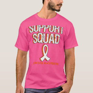 Support Squad Leukaemia Awareness Orange Ribbon T-Shirt