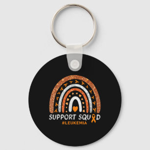 Support Squad Leukaemia Awareness Rainbow Gift War Key Ring