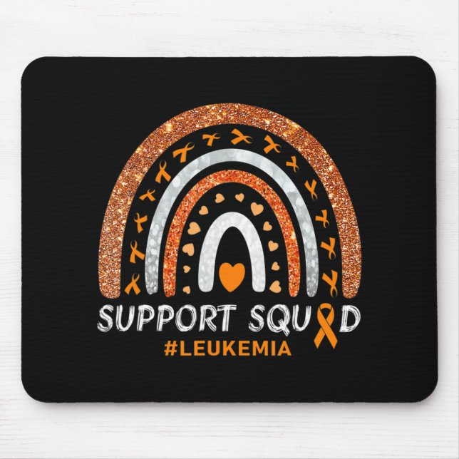 Support Squad Leukaemia Awareness Rainbow Gift War Mouse Mat (Front)
