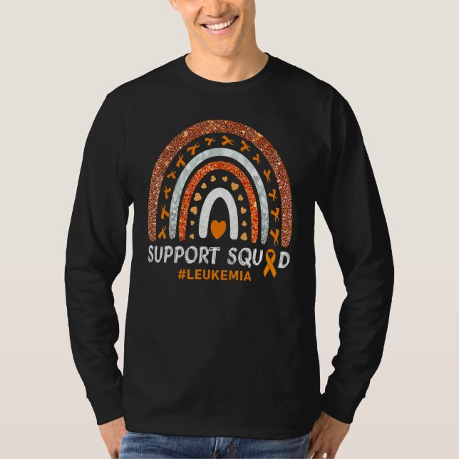 Support Squad Leukaemia Awareness Rainbow  Warrior T-Shirt (Front)